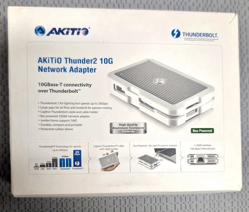 AKiTiO Thunder2 10g Network Adapter -OPEN BOX/NEVER USED