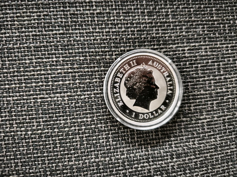 Australien 1 Dollar 2001 Lunar I Schlange 1 Oz Silber in Kapsel  - selten RRR - Bild 2 von 2