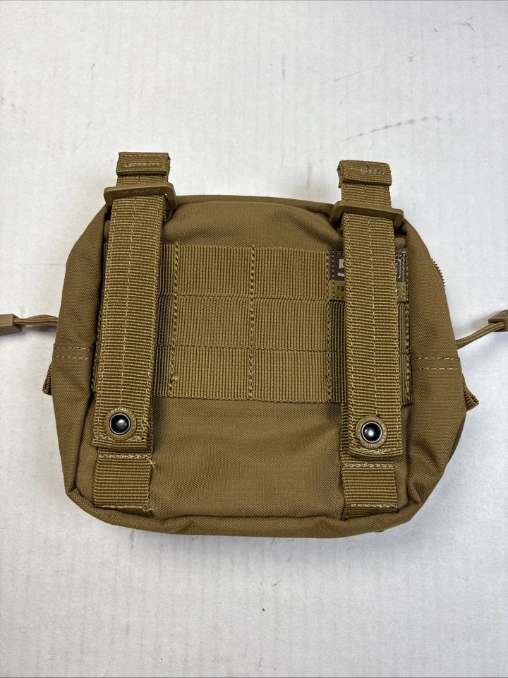 5.11 Tactical Padded 6x6 MOLLE / PALS Pouch, Flat Dark Earth - Image 2 of 4