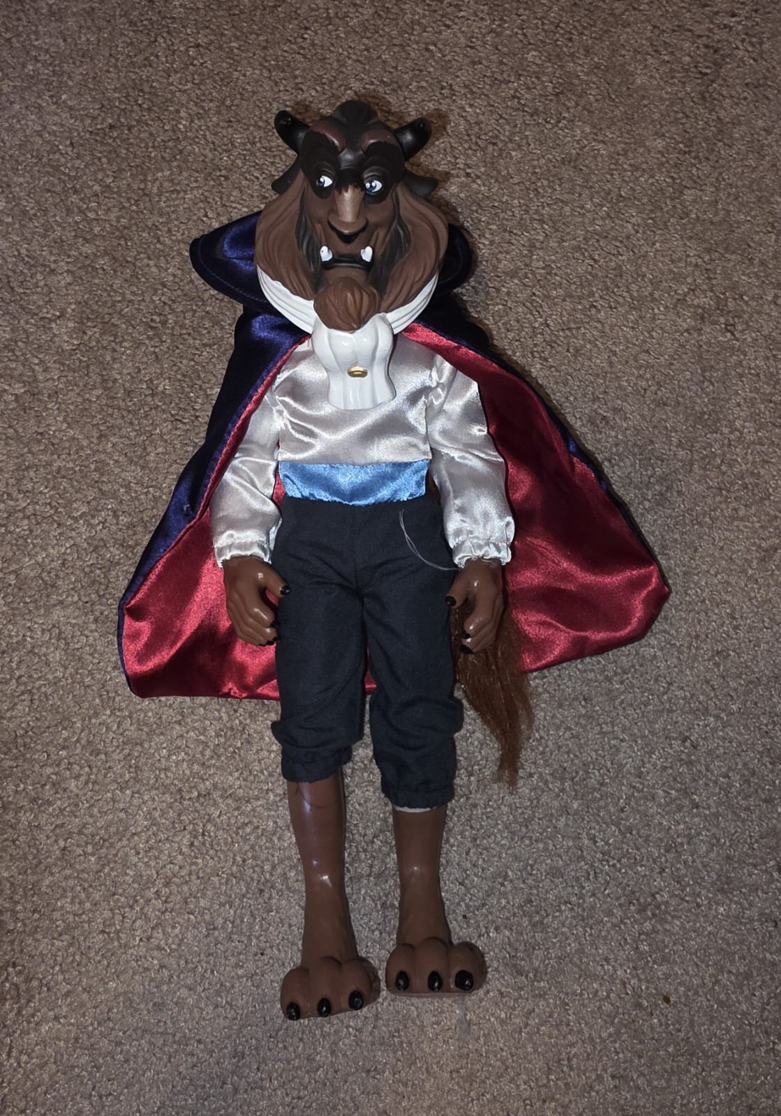 Disney Store Beast Doll Dressed 12" Tall Beauty and the Beas