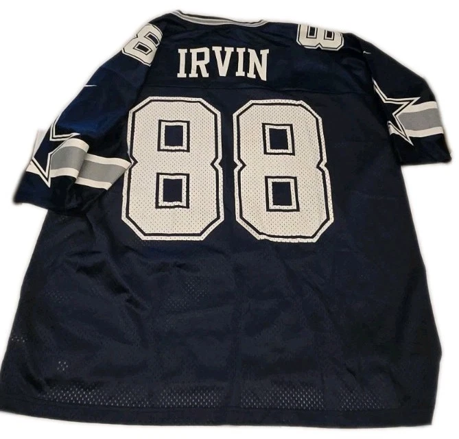 Camiseta De Colección Años 90 Michael Irvin Nike Team Dallas Cowboys Talla XL Azul Visitante Nueva Foto 2 de 4