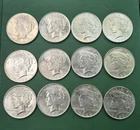 12  Peace Dollars (4) 1922, (4) 1923, (4) 1924 BU Gem MS+ Uncirc. Estate Lot