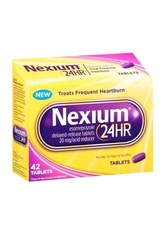 Nexium 24HR Acid Reducer Heartburn 20mg Discontinued 42 Tablet Not Caps 7/26