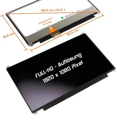 LED Display 13,3'' 1920x1080 matt für Asus Transformer Book TP300LA-C Full-HD