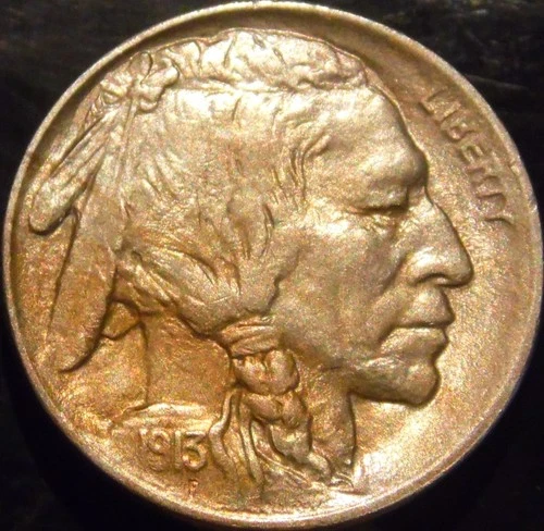 1913-P Buffalo Nickel Variety 1 Choice/Gem BU Uncirculated Full Horn