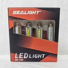 Sealight 41mm White Led Bulbs Dc 12v Interior Dome Map Light 4 Pack