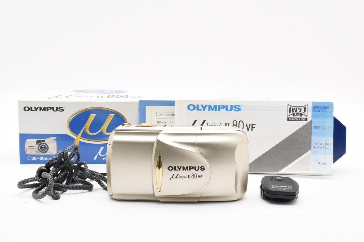 ❁完動品❁Olympus オリンパス mju ii 2 80 VF Olympus μ mju II 80 VF Silver Point & Shoot 35mm Film Camera