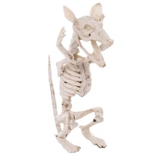 7-in Creepy Horror RAT SKELETON BONES Poseable Economy Halloween Prop Decoration