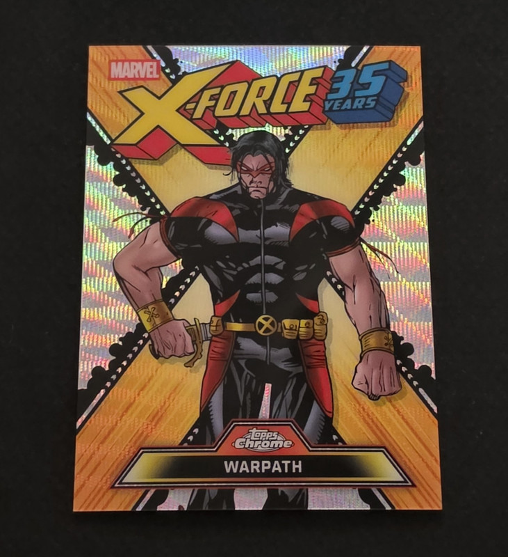 2026 Topps Marvel Topps Chrome X-Force 35 Years Refractor Warpath Card XF-10