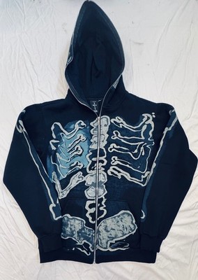 新品CactusJack /FragmentHoodiesizeXLtravis Travis Scott Cactus Jack Fragment Skeleton Graphic Hoodie Large