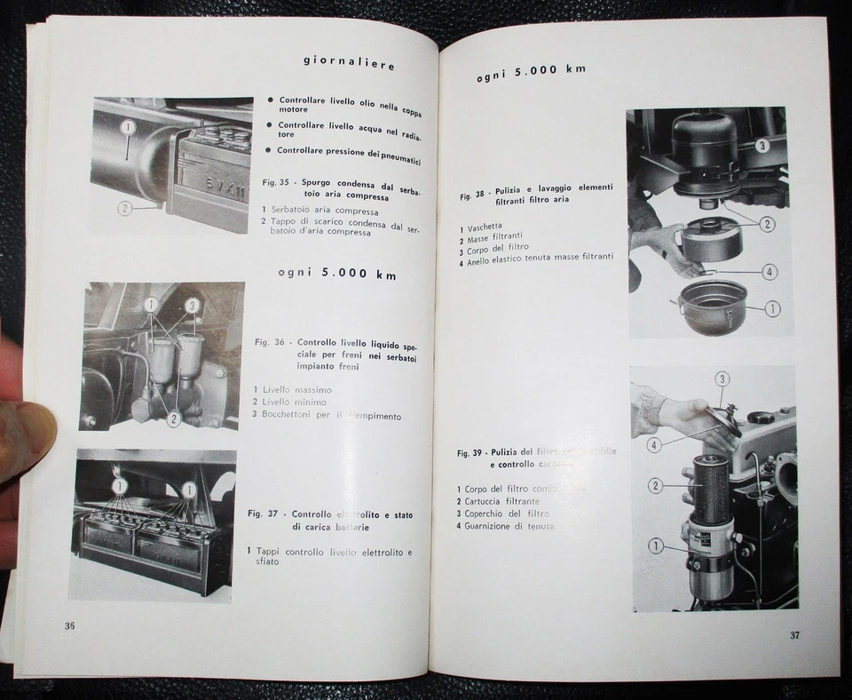 MANUALE USO E MANUTENZIONE ORIGINALE CAMION AUTOBIANCHI SCALIGERO 1961 - NOS - Immagine 4 di 4