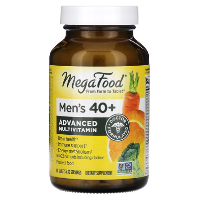MegaFood Multi for Men 40  60 Tablets Dairy-Free, Gluten-Free, Kosher, NSF