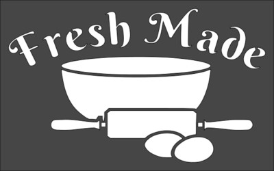 6.5''x10'' Clear Plastic Stencil - Fresh Made (MC30)