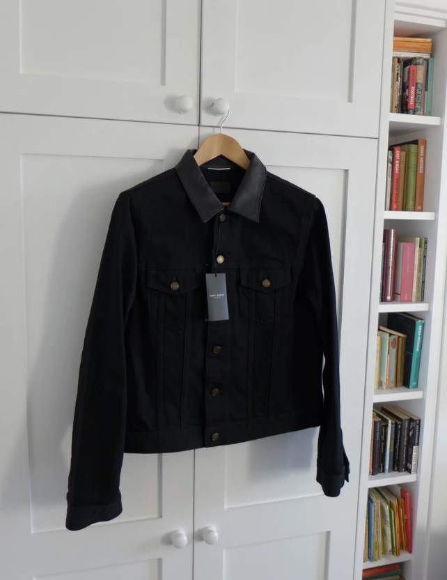 Giacca Denim Saint Laurent Collar Nero Taglia Media