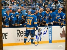 St Louis Blues Vladimir Tarasenko Signed Autographed 11x14 Photo JSA COA