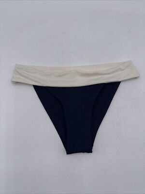 NWT L*Space Women's Midnight Blue Color Block Veronica Bikini Bottom Swim SizeXS