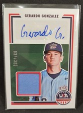2022 Panini Stars & Stripes Blue Jersey Relic Auto Gerardo Gonzalez #SSS-GE /399