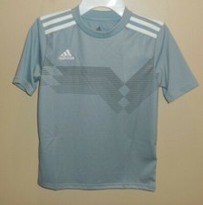 Adidas Campeon 19 Boys Youth Small Jersey Shirt Top Grey DS8750 New