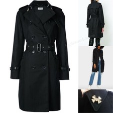 Nwt Coach Black Embellished Trench Coat Size:us4/ Uk8/ It38/ S, Rrp £675