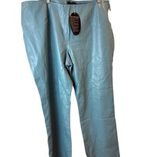 Newport News Straight Leg Leather Pants  Size 22W  Vintage