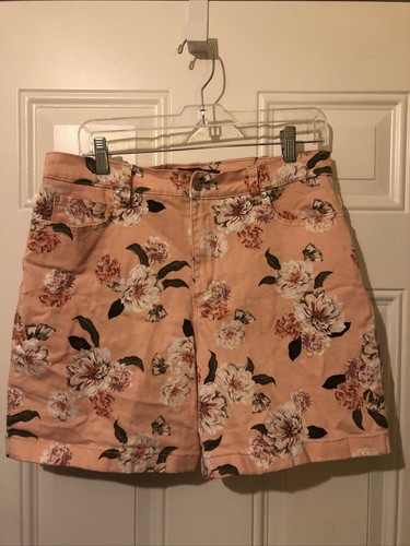 Gloria Vanderbilt Amanda Shorts Size 12 pink floral Cottagecore EUC | eBay