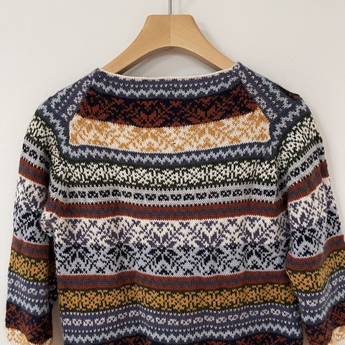 Van Der Straete Alpaca Knit Jumper, Size XS, Fair Aisle Quality Wool 3/4 Sleeves - Picture 10 of 11