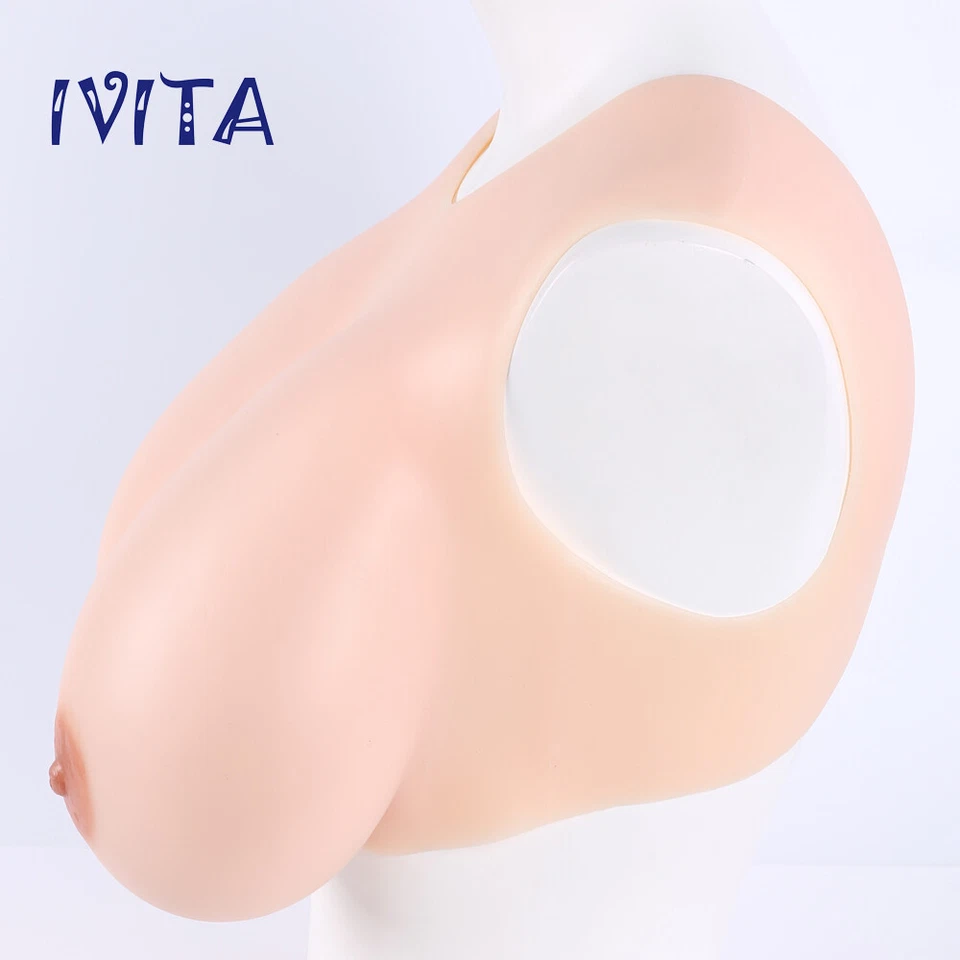 IVITA Drag Queen K Cup Silicone Breast Forms Crossdresser Bra Enhancers - Image 4 of 4