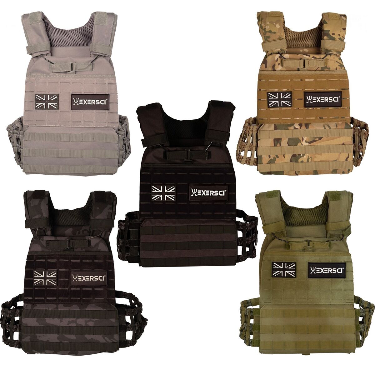 Exersci - Weighted Tactical Vest Crossfit Training Vests Exersci - Weighted Tactical Vest Crossfit Training Vests