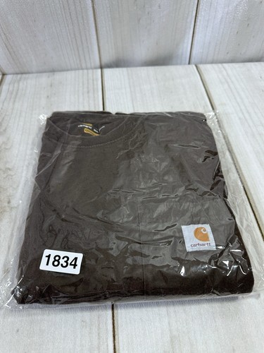 Carhartt Workwear Mens Extra Large Pocket Logo T Shirt Brown original Fit - Picture 12 of 12