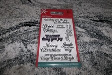 Hero Arts "Holiday Wishes" Poly Stamp Set 8 pc Pre-owned