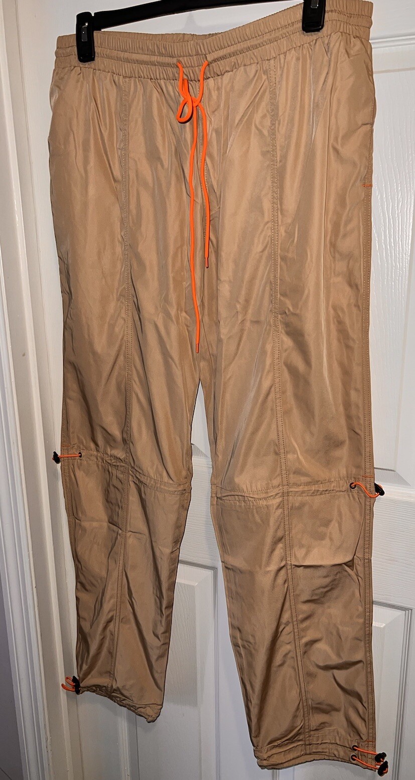 EPTM Men’s Polyester Cargo Long Pull On Draw String Pants In Tan Sz XL