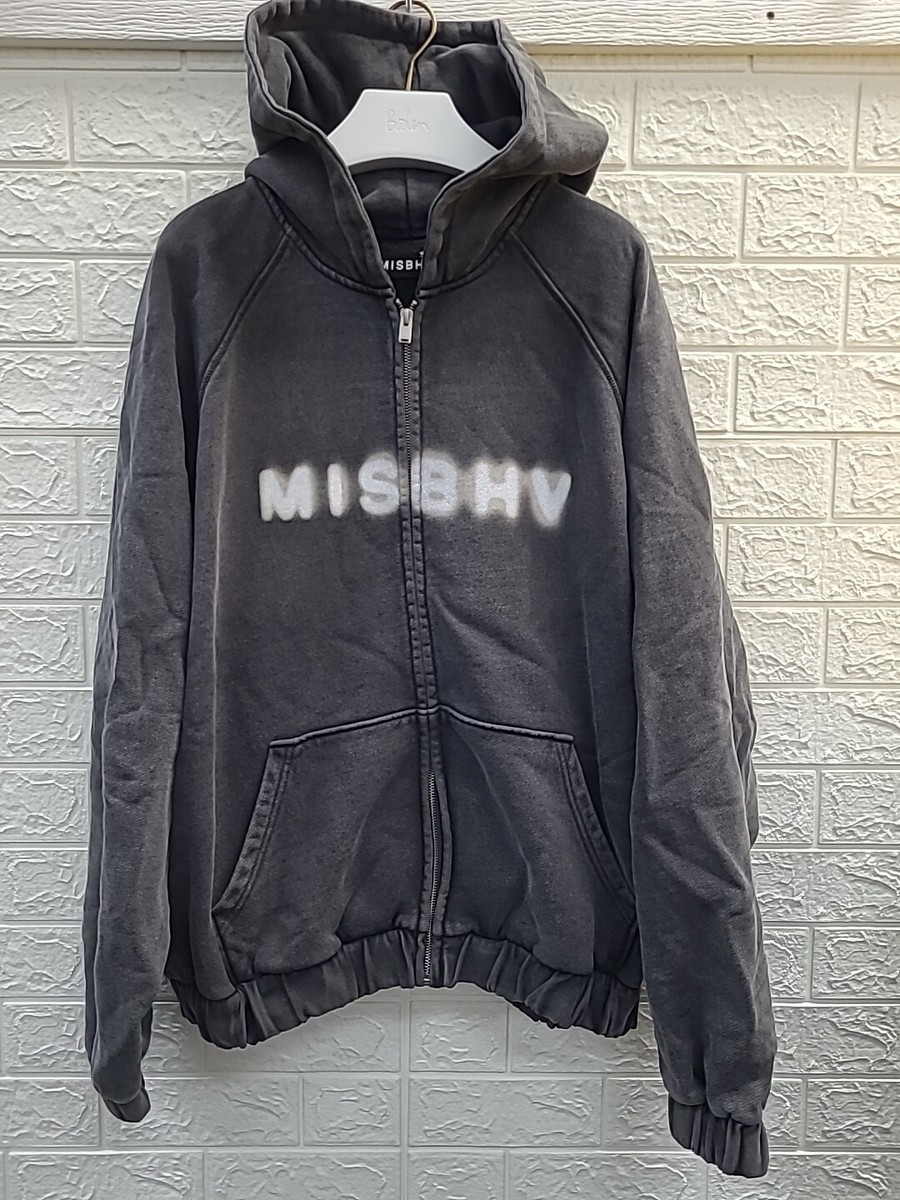 New MISBHV Black Community Long Sleeve Full Zip Hoodie Black Size