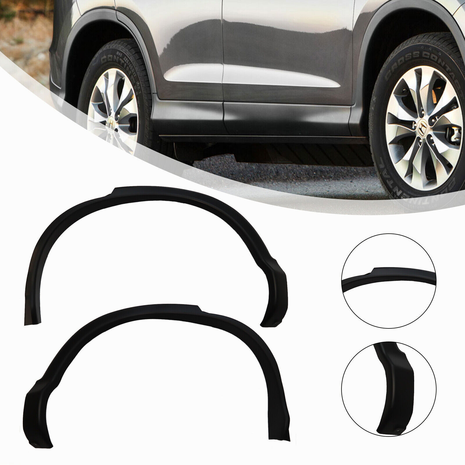 2pc Rear Fender Trim Wheel Flare Arch Molding For Honda CRV CR-V 2012-2016