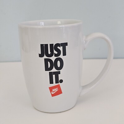 Vintage Nike 'Just Do It.' Logo Swoosh White Coffee Tea Mug Cup, 16oz, 1990s