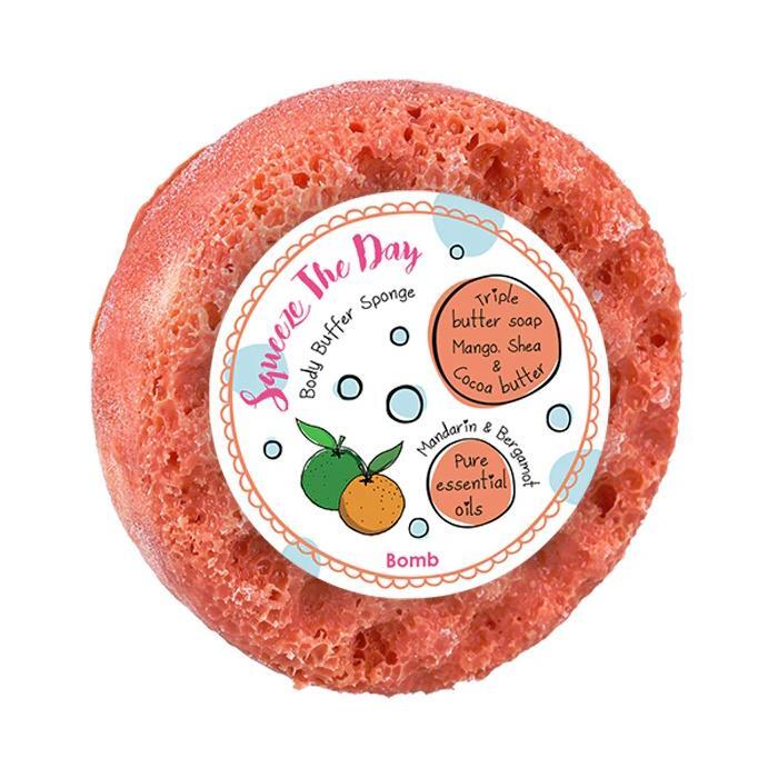 Soap Filled Sponge Exfoliating Moisturising Body Buffer Mandarin & Bergamot