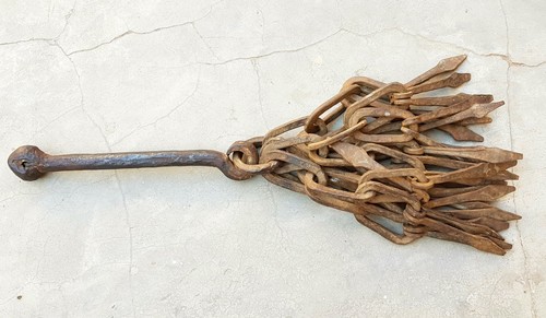 Vintage Original Rare Handmade Ottoman Islamic Mughal Warriors Iron Flail Mace - Picture 3 of 11