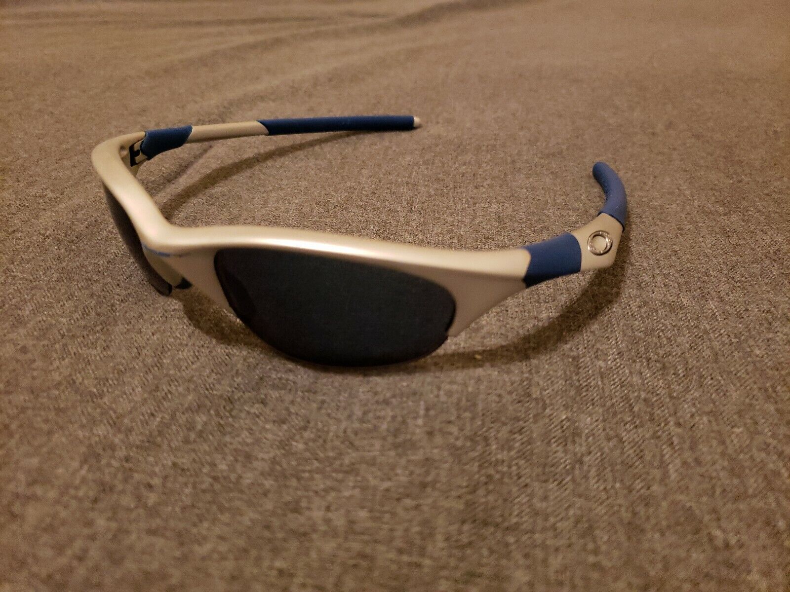 Oakley Half Jacket  Silver w/ ice iridium lenses Sunglasses Very Rare |  eBay