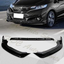 For 2018-2021 Honda Fit Painted Black Front Bumper Body Kit Spoiler Lip 3pcs For 2018-2021 Honda Fit Painted Black Front Bumper Body Kit Spoiler Lip 3pcs