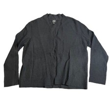 Eileen Fisher Rayon Blend Black Cardigan Sweater Size 1X