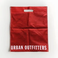 URBAN OUTFITTERS RED WHITE LOGO REUSABLE SHOPPING TOTE GIFT BAG 14.5x18” CLOTH
