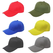 Balec Plain Baseball Cap Hat Adjustable Back