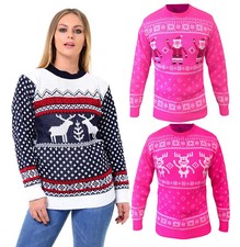 Christmas Jumper Unisex Mens Womens Knitted Xmas Novelty Vintage All Sizes X-mas