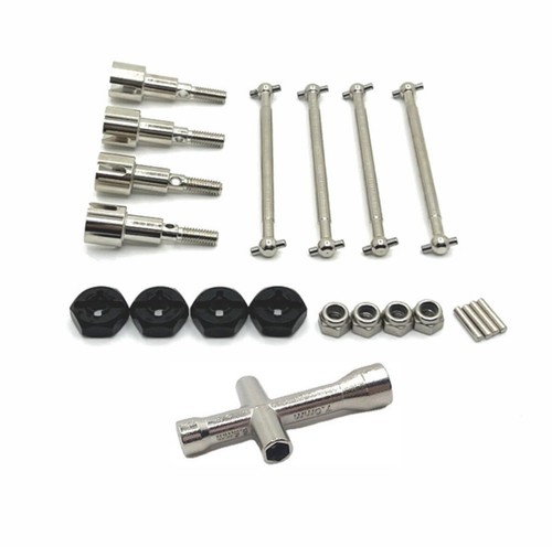 Metal Dogbone Drive Shaft wheel axle For SCY 1/16 JJRC Q117 W130 W141 Brushed RC - Picture 10 of 11