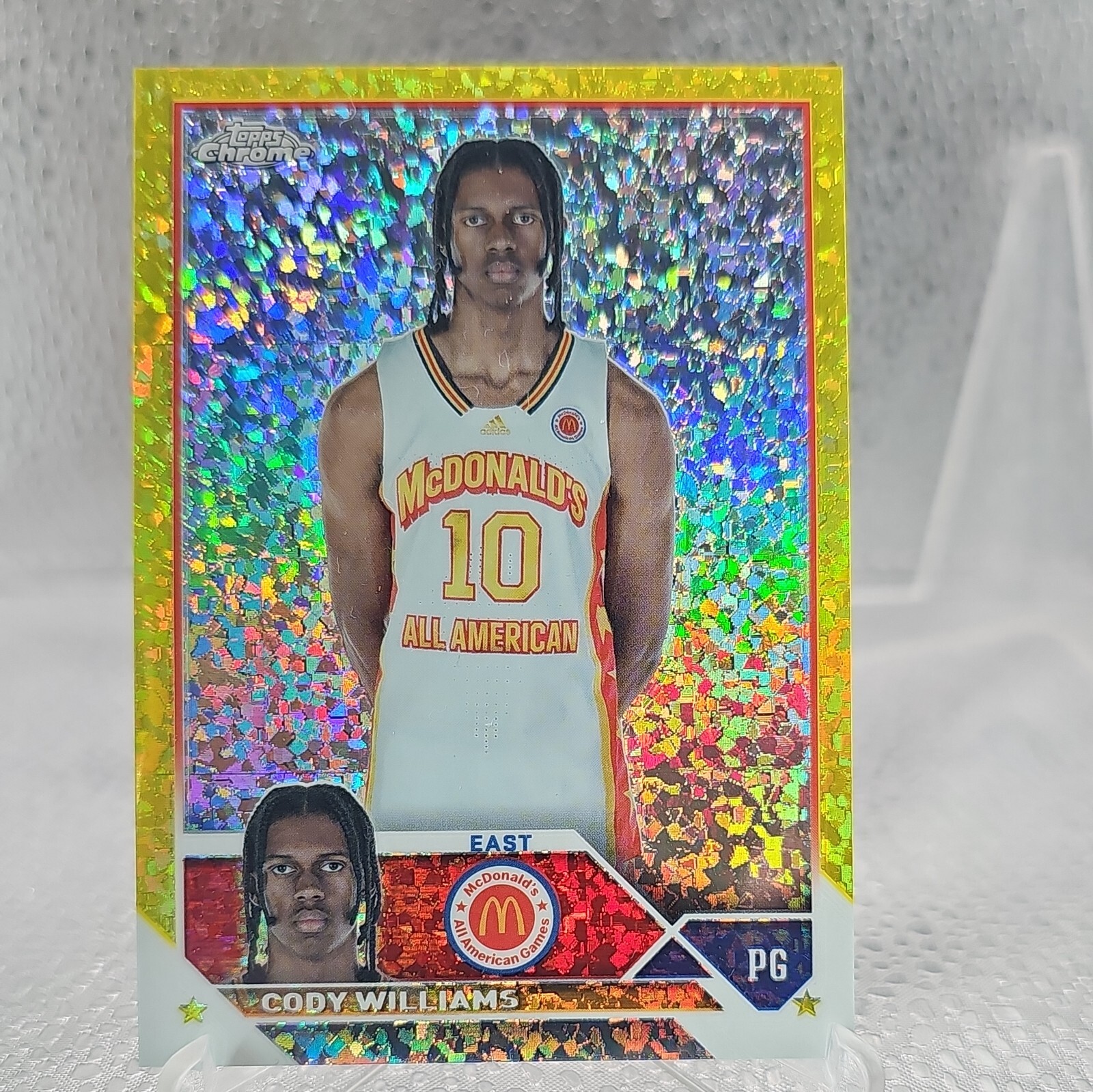 2023 Topps Chrome McDonald's - Yellow Mini-Diamond Ref. #60 Cody Williams /75