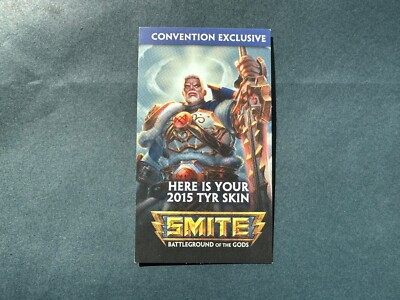 Smite 2015 Tyr Skin Card Collectible PAX RARE