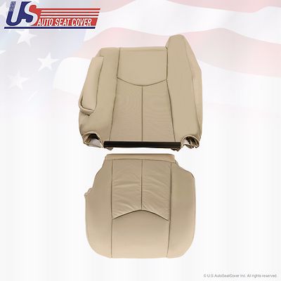 2005 2006 Cadillac Escalade Driver Bottom & Lean Back Leather Seat Covers Tan