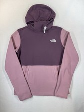 The North Face Women  s Glacier Fleece Pullover Hoodie Pink Purple XS NWT read