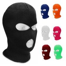 3 Hole Full Face Mask Winter Snow Ski Cap Balaclava Beanie Tactical Warm Hat
