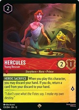 Cold Foil HERCULES YOUNG RESCUER 1x Rare Disney Lorcana NM