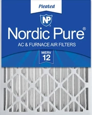 Nordic Pure 20x25x4 (3 5/8) Pleated MERV 12 Air Filter 1 Pack